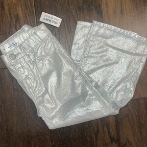 Old Navy wide leg baggy 5t silver denim new